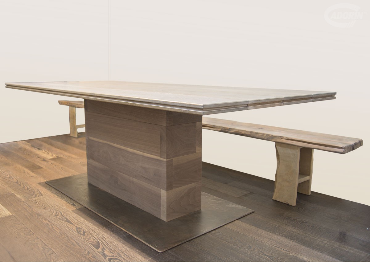 Tavolo listoni 3 strati in legno di rovere cadorin Listoni legno da parete