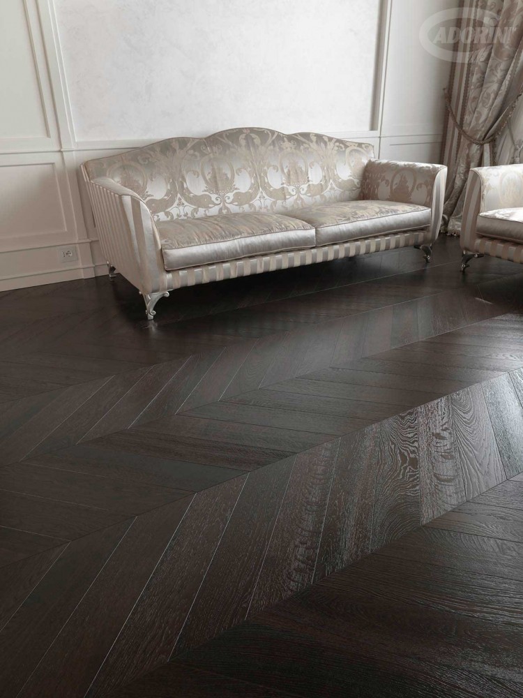 Parquet prefinito in rovere scuro wengé cadorin Parquet grigio scuro