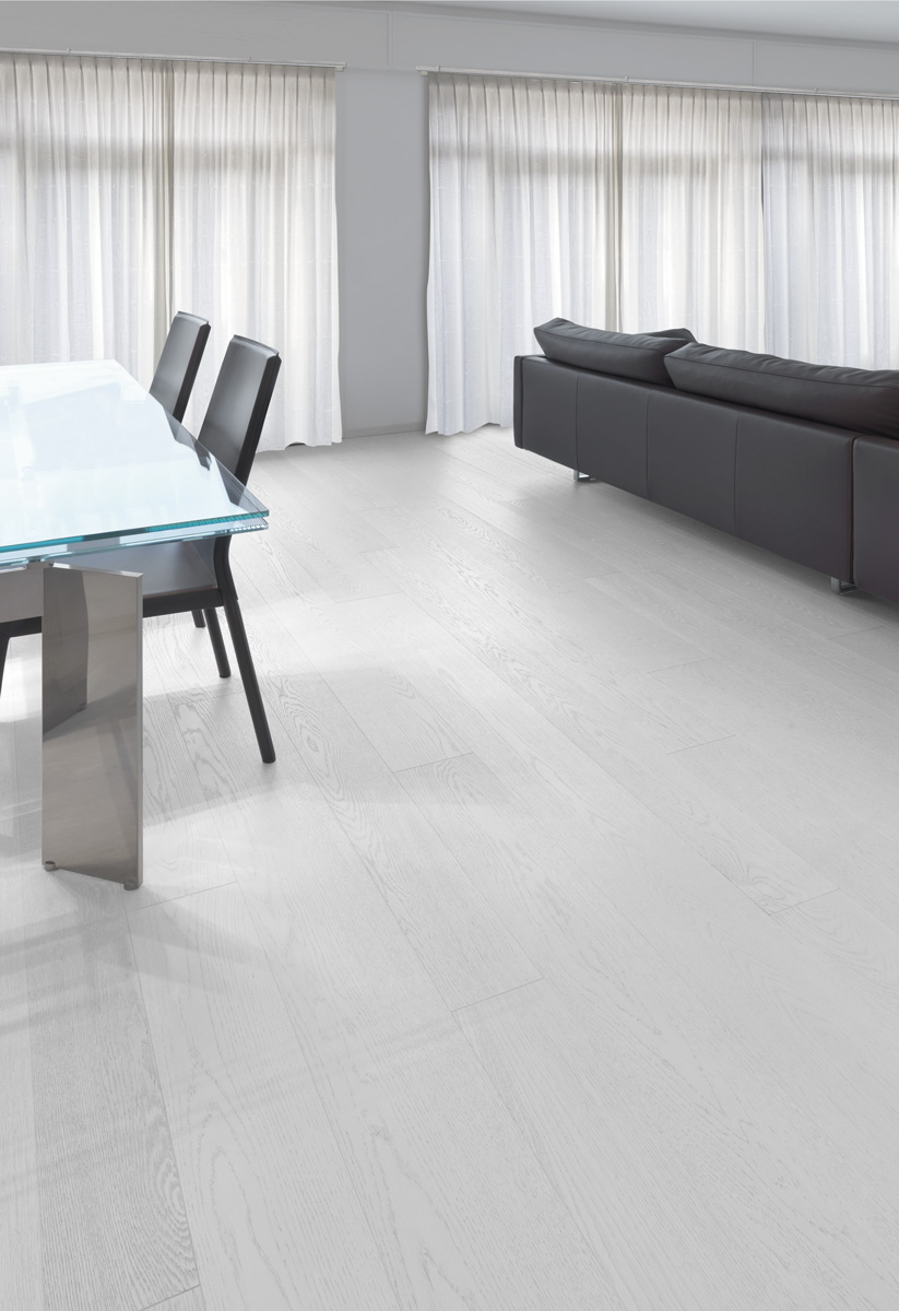 PARQUET DI ROVERE VERNICIATO BIANCO