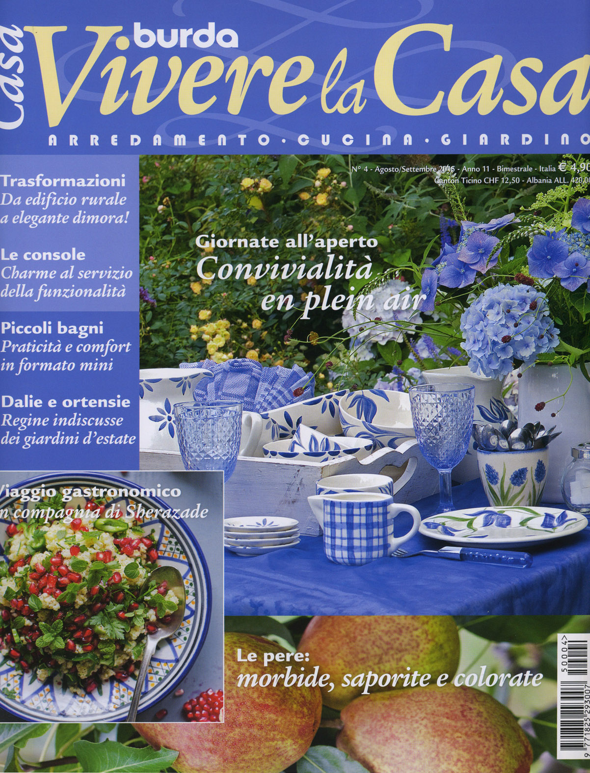 Copertina Burda Vivere la Casa Agosto 2015